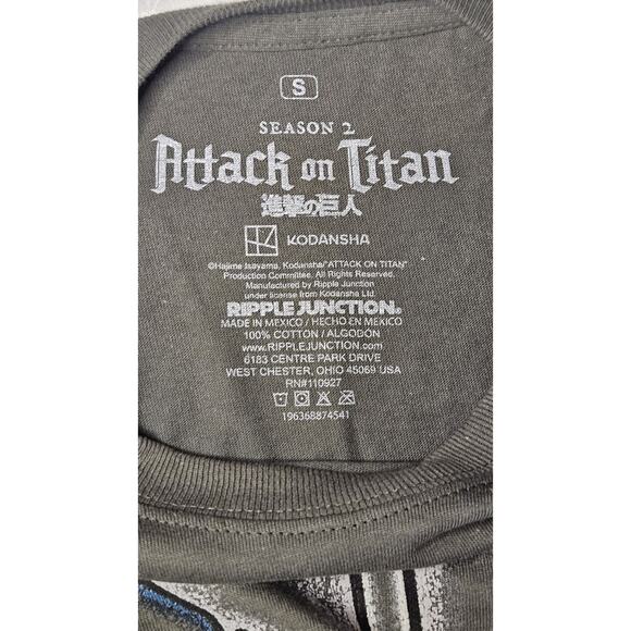 Official Attack On Titan Survey Corp Season 2 Green T-shirt Size Small - Picture 4 of 4